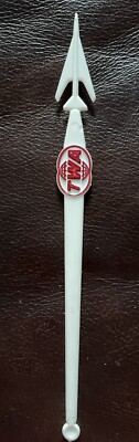 TWA airlines swizzle stick  pointed airplane white red