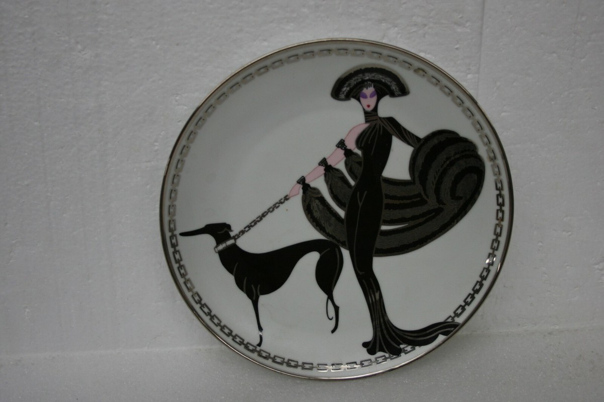 House of Erte SYMPHONY IN BLACK #LE2450 SEVENARTS Franklin Mint