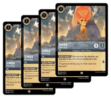 Disney Lorcana - Simba - Future King x 4 - The First Chapter NM - Plus Free Card