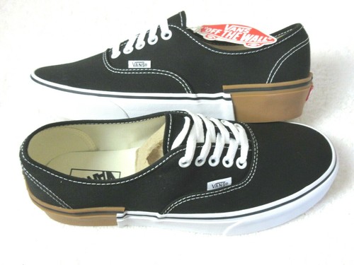 vans authentic black canvas skate shoes