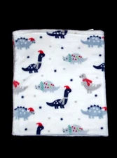 Parents Choice Holiday Red Blue Gray Dinosaur Hats Baby Blanket Walmart 30x36