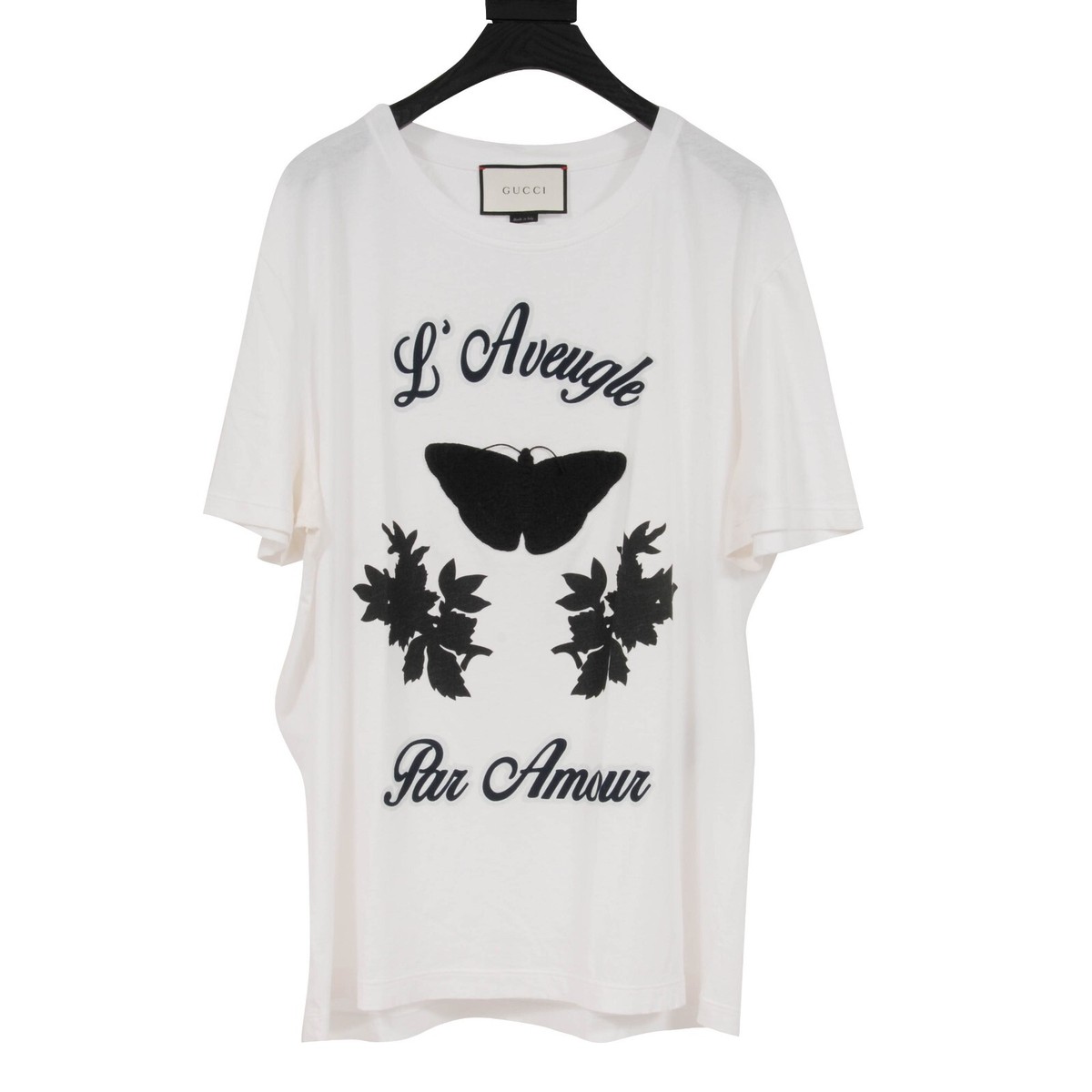 【美品】GUCCI グッチ butterfly バタフライ Tシャツ 刺繍 黒 GUCCI バタフライプリント Tシャツ ブラック - メルカリ