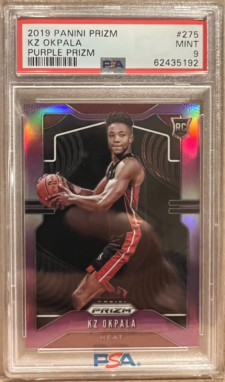 2019-20 Panini Purple Prizm PSA 9 #275 KZ Okpala RC Rookie 74/75