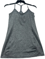 Calvin Klein Tank Dress Womens size XS Gray Workout  Padded Builtin Bra New