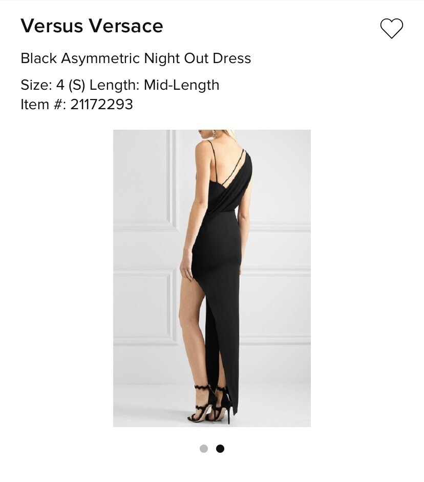 versace asymmetrical dress