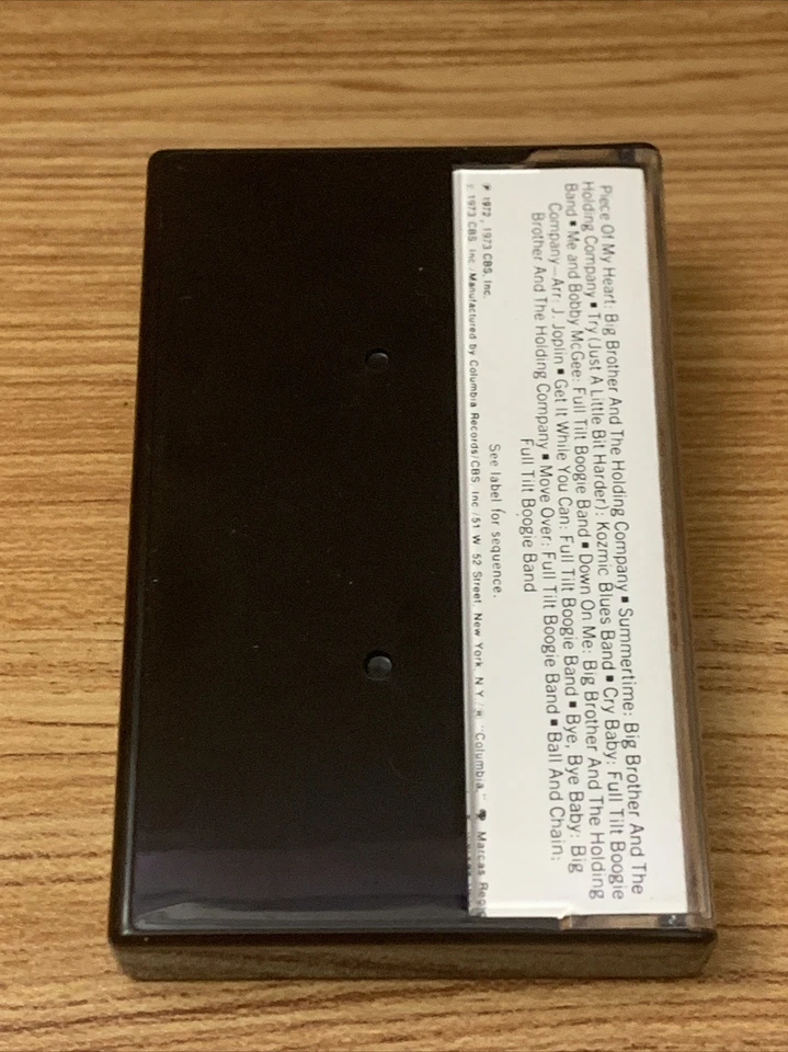 JANIS JOPLIN: Greatest Hits Cassette Tape Columbia PCT-32168 W/ NEW CASE Foto 3 de 3