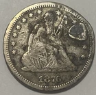1876 CC Plugged - Seated Liberty Quarter - VF Details - Exact Coin Imaged #SL161