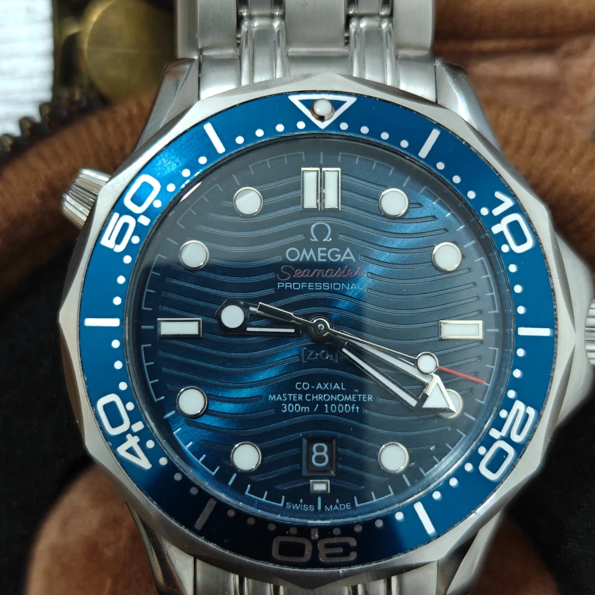 Men OMEGA Seamaster Diver 300M Stainless Steel Case Wristwatches