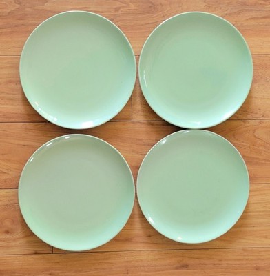 Set Of 4 #15199 Ikea Light Green Dinner Plates 10 3/4''