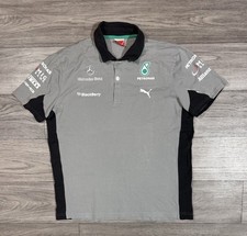 Camisa polo gris algodón equipo Mercedes-Benz Petronas F1 2014 Puma talla L para hombre