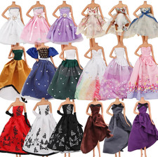 Doll Dress Set with Handmade Doll Clothes Wedding Party Dresses Gown Includes Gl