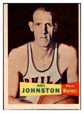 1957 TOPPS # 3 NEIL JOHNSTON WARRIORS VG SET BREAK 515233 (KYCARDS)