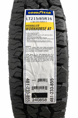 2 (Two) Goodyear Wrangler Workhorse AT LRE/10PR- LT215/85R16 Tires 2158516