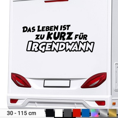 Life Is Too Short Sticker For Someday Travel Campervan Car Motorhome