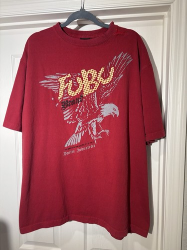 FUBU The collection T-shirt Size 2XL Red Eagle (stains and holes)