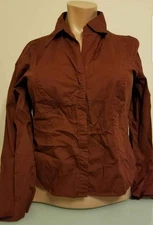 LARGE Fiorlini International button down stretch shirt maroon