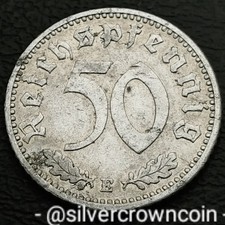 Germany 3d Reich 50 Reichspfennig 1940 E. KM#96. 50 Pfennig coin. Muldenhutten.