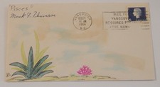 Pisces I submersible December 21 1968 Vancouver Canada hand drawn cachet