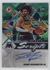 2021 Panini Mosaic Rookie Scripts Green Ice Prizm Duane Washington Jr Auto 0y9k