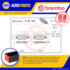 Brake Pads Set fits ALFA ROMEO MITO 955 1.3D Front 08 to 18 Brembo 71770002 New
