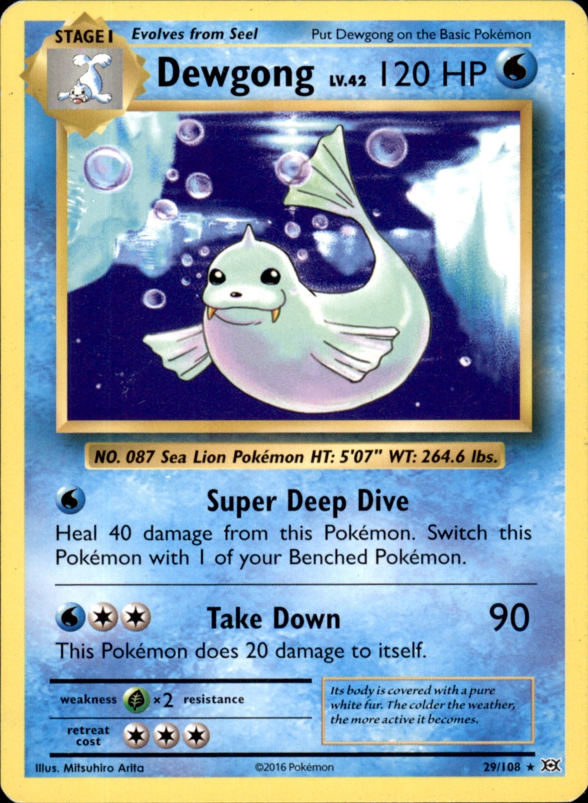 Dewgong 29/108 Rare - Pokemon XY - Evolutions - LP