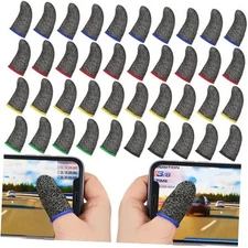 30 Piece Finger Sleeve for Gaming Mobile Game Controller Finger Assorted Colors