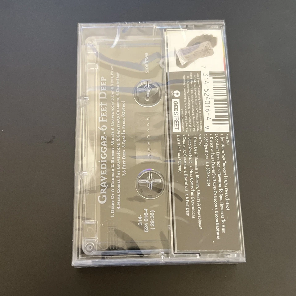 Gravediggaz 6 Feet Deep Cassette Factory Sealed With Hype Stick 1st US Press - Image 2 of 4