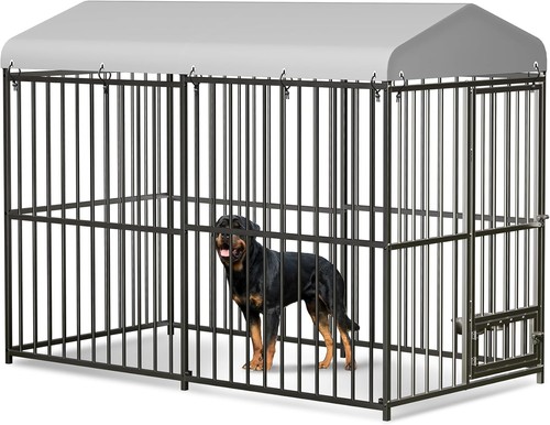 10x10x6 FT Outside Large Dog Kennel with Waterproof Roof Heavy Duty Outdoor US - Picture 2 of 9
