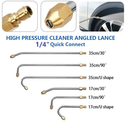 #ad 30° 90° U Shape Spray Wand Rod Kit Pressure Washer Lance Extension Tools 5000PSI $19.55