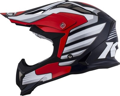 KYT STRIKE EAGLE WINGS Motorradhelm, weiß/rot, XS