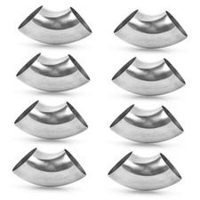8PCS Stainless Steel Mandrel Bend Elbow, 90 Degree Exhaust Elbow Pipe, 2.5