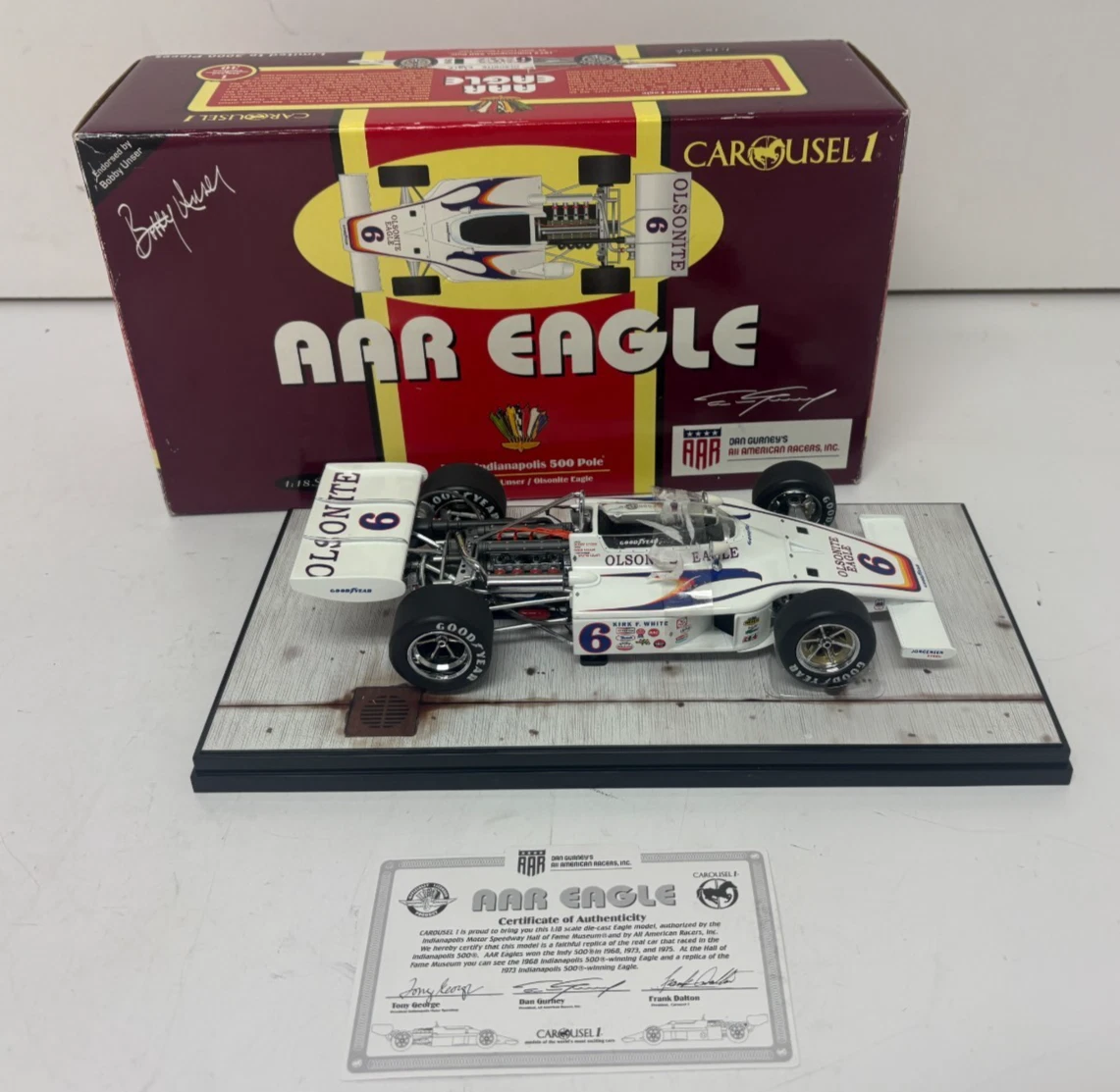Carousel 1 AAR Eagle 1972 Indianpolis 500 #6 Bobby Unser 1:18