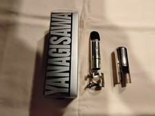 Yanagisawa #7 silver plated alto saxophone mouthpiece, cap, ligature, pkg.