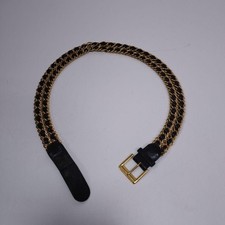 CHANEL Belt Chain Lamb Leather Vintage