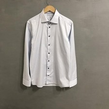 Men Eton shirt blue cotton 40/L/48