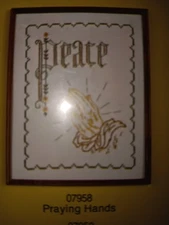 Wonder Art Embroider Sampler 07958 Praying Hands Cross Stitch Kit Vintage sealed