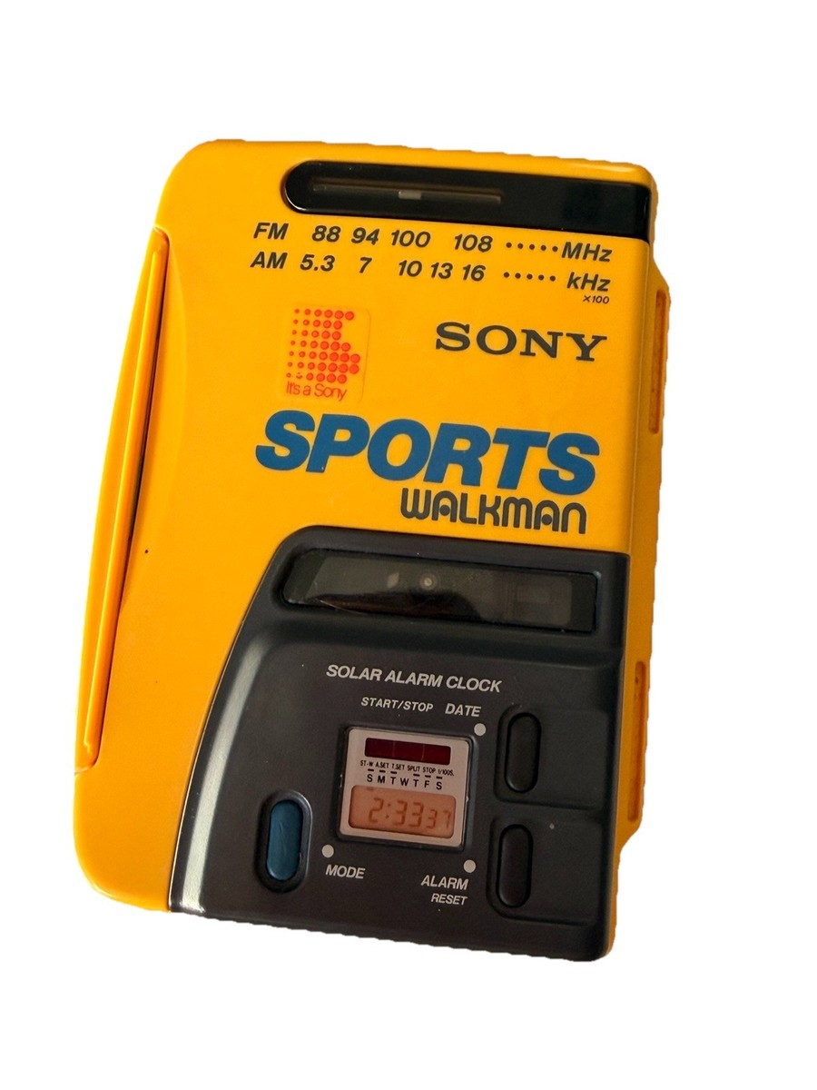 Sony Sports Walkman WM-AF58 Yellow AM/FM Radio Cassette Player