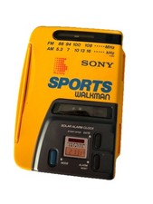 Sony Sports Walkman WM-AF58 Yellow AM/FM Radio Cassette Player Only Clock Works