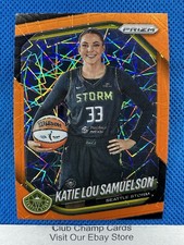 2025 #82 Katie Lou Samuelson Panini Prizm WNBA Orange Velocity Prizm Storm