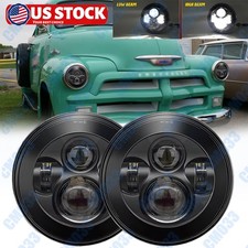 Pair 7 Round Led Hilo Sealed Headlights For Chevy Truck 3100 33600 3800 Pickup
