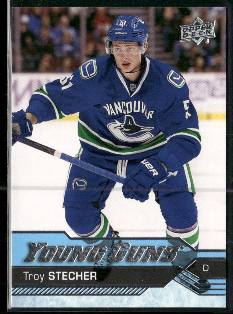 2016-17 Upper Deck Troy Stecher Young Guns RC #475 Vancouver Canucks