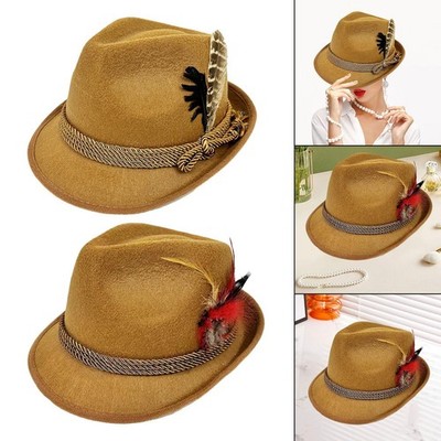 Männer Homburg Hut Dekoration Widget Hut für Bier Festival Maskerade Reisen