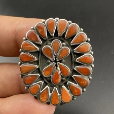 Amazing Flower Shape Sterling Silver 925 Handmade Beautiful Traditional Ring