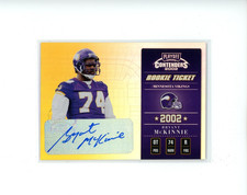 2002 Playoff Contenders Bryant McKinnie #113 Rookie RC Ticket Auto 553/600