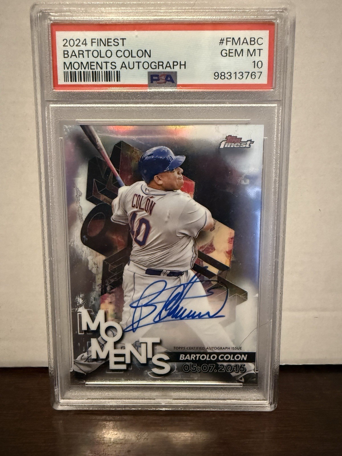 2024 Topps Finest Finest Moments Autos #FMABC BARTOLO COLON PSA 10