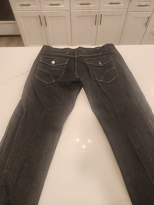 Basic Code Jeans Mens 44x32 Black Denim Pants  