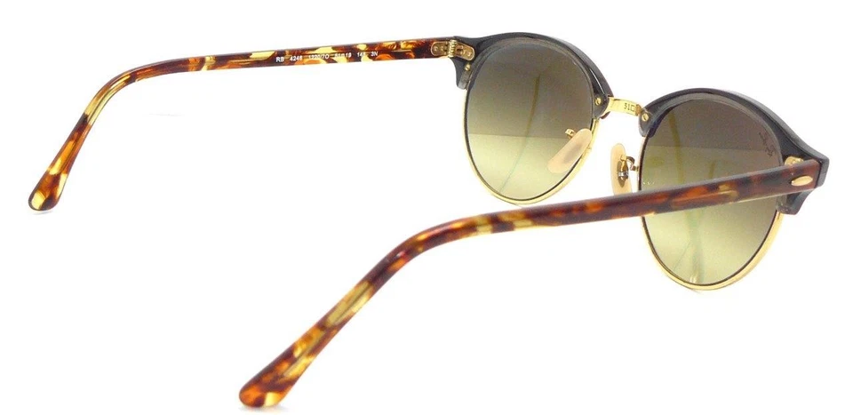 Ray Ban SONNENBRILLE BRAUN GOLD SPIEGEL RB 4246 CLUBROUND 4346 BRILLE 3016 ETUI, Foto 4 von 5