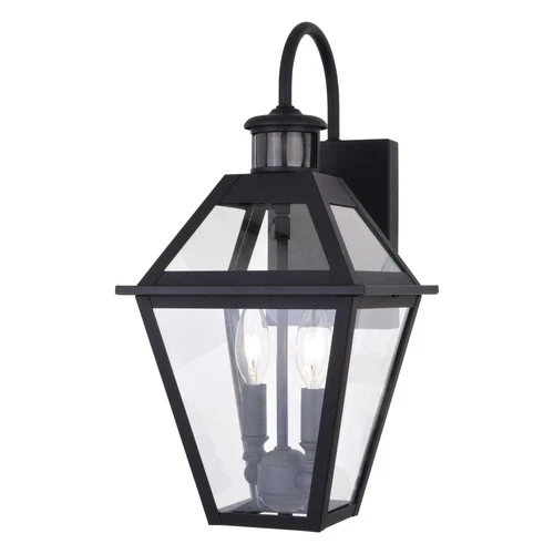 Vaxcel Lighting T0597 Nottingham 2 Light 17" Tall Outdoor Wall - Black - Picture 1 of 12