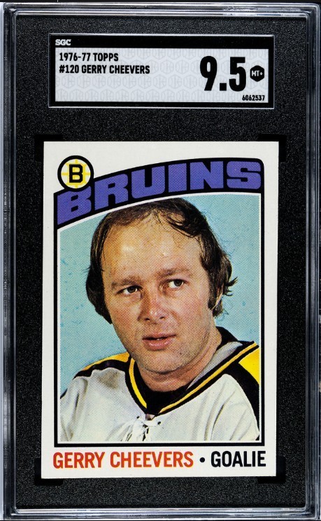 1976 1976-77 Topps #120 Gerry Cheevers Boston Bruins HOF SGC 9.5 Mint++