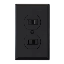 Double Toggle Light Switch - Two Single Pole Dual Light Switch, 15A, 120V, In-Wa